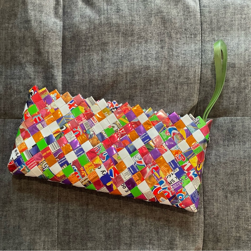 Vintage Candy Wrapper Clutch Handbag